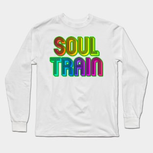 Soul Train Rainbow Neon Long Sleeve T-Shirt